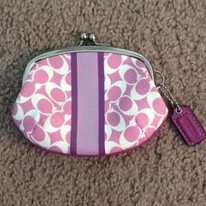 Pink Coach Coin Purse